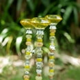 thumbnail image 4 of 22" Yellow Diamond Beaded Garden Stake 1PC Fairy Wand Decorative Plant Stake Lawn Decoration, 4 of 5
