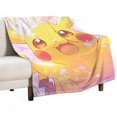 thumbnail image 1 of Manta tamaño queen P-ikachu, regalos para niñas y niños, súper suave, liviana, acogedora, manta de franela de felpa, decoración de cama, sofá, todas las estaciones, 40 x 50 pulgadas, 1 of 7