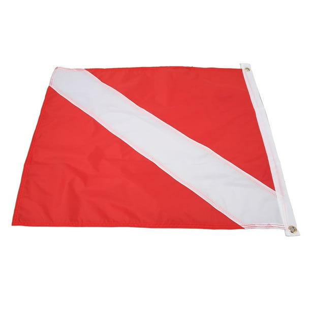 Bandera de buceo blanca azul nailon fácil montaje bandera de buceo internacional portátil ligera 49x59 cm para bajo el agua ANGGREK Otros