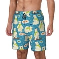 thumbnail image 1 of Fotbe Cute Polar Bear Fishing Traje de Baño para Hombre – Shorts de Natación de Secado Rápido con Forro y Bolsillos-XX-Large, 1 of 6
