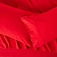 thumbnail image 4 of Pointehaven Ensemble de Poche Profonde en Flanelle avec Drap Plat Surdimensionné, Très Grand, Rouge Rococco, 4 of 10