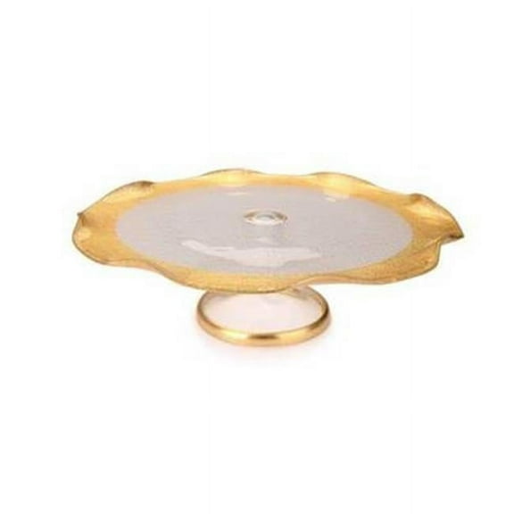 Classic Touch decor CPN641F 12 in. Cake Stand with Gold