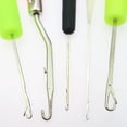 thumbnail image 4 of MasteelfCA 5pcs Bent Latch Hook Crochet Needle Craft Knitting Tool for Sweater Braid Carpet, 4 of 7