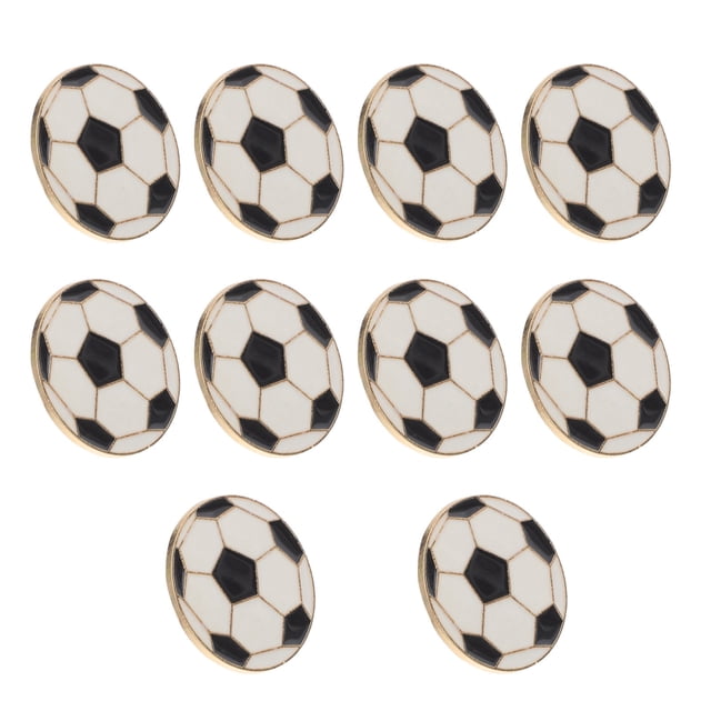 IDEANATEGRATE 10Ud Pins De Fútbol Deportivos En Metal Esmaltado Con Estilo Único Para Eventos De Fútbol