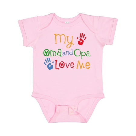 

Inktastic Oma and Opa Love Me Grandchild Gift Baby Boy or Baby Girl Bodysuit