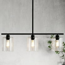 Briignite 3-Light Black Metal Chandelier,Wrought Iron Ceiling Light for Farmhouse,Kitchen Island, Dining Room,Foyer,Entrance