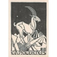 thumbnail image 3 of Henri van der Stok 18x24 Black Modern Framed Museum Art Print Titled - Signat Capricorn (1880 - 1946), 3 of 5