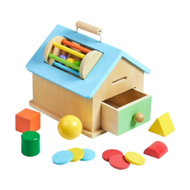 Tablero de actividades de madera Montessori, juguete de aprendizaje temprano, juguete de viaje, tablero sensorial, casa de actividades para niñas y