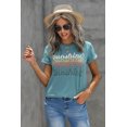 thumbnail image 2 of ABPHQTO Camiseta con estampado de sol azul para mujer, 2 of 5