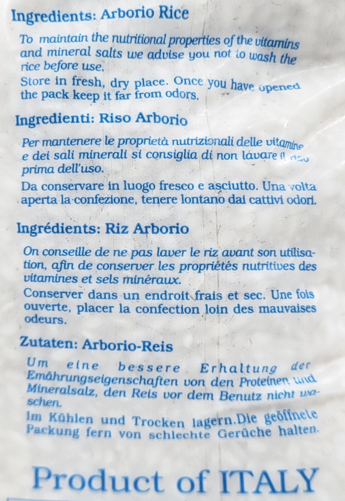 Supremo Italiano 100% Arborio Rice Supremo Italian 11.2 lb