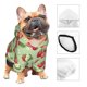 thumbnail image 3 of Fotbe Strawberry Floral Sudadera con Estampado para Perros Pequeños – Suéter con Capucha para Mascotas, Tela Suave de Forro Polar con Bolsillo-X-Small, 3 of 7