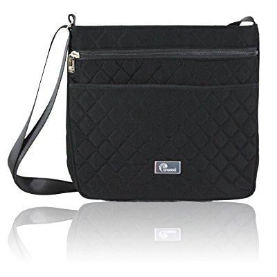 Prada Quilted Shoulder Bag - pursetti black quilted crossbody bag for women - keep your valuables securely stowed for travel, work or school or around town