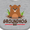 thumbnail image 4 of Inktastic Groundhog Day with Cute Groundhog Illustration Boys or Girls Baby Bib, 4 of 4