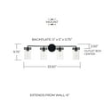 thumbnail image 2 of Capital Lighting 148741AD-539 Fuller 4 Light 34" Wide Vanity Light - Brass, 2 of 7