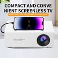 thumbnail image 3 of Mini Projector, 1080P HD Portable Projector with Auto Keystone Correction, 6000lm, LED Home Theater Projector with 3.5mm USB 2.0 High Definition Multimedia Interface, 3 of 7