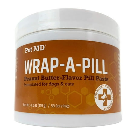 UPC: 0850012848134 | Pet MD Wrap-A-Pill Peanut Butter Flavor Pill Paste for Dogs 4.2 oz