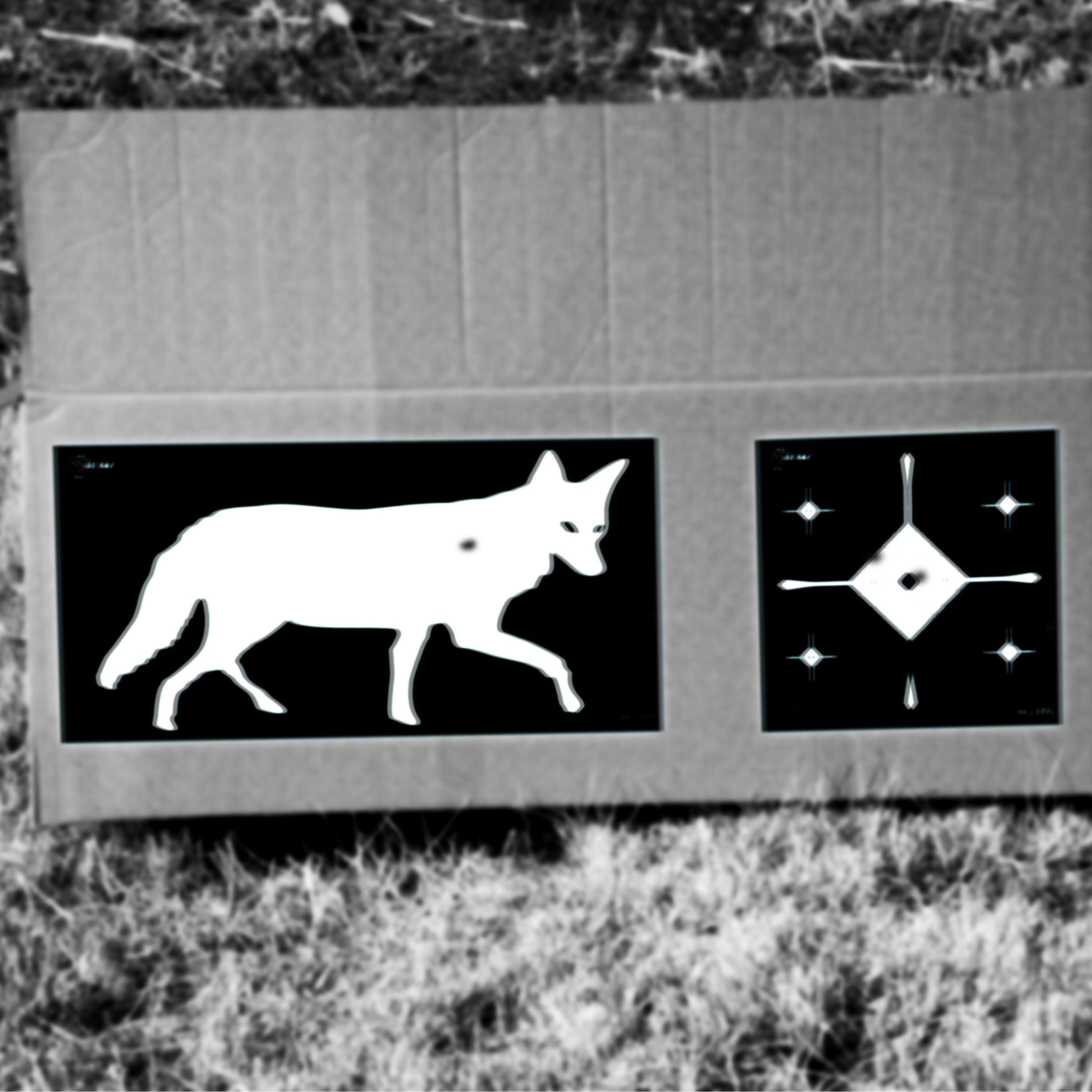New Ez Aim Thermal Id Grid Bullseye Paper Target, 12" X 12," Gray