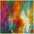 thumbnail image 3 of SAFAVIEH Watercolor Allison Abstract Colorful Area Rug, Orange/Green, 4' x 6', 3 of 3
