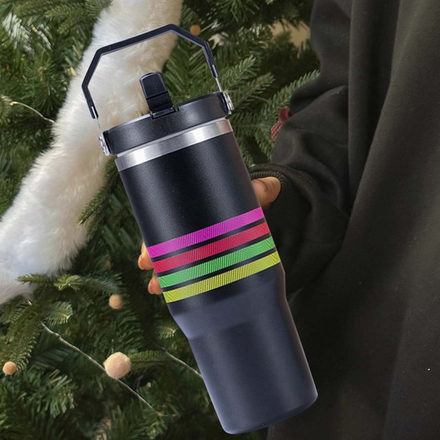 LILELIS Cup Stainless Steel Insulated Cup Outdoor Casual Car Cup Thoughtful Handle and Straw Cup Design Ensuring That Your Hot Drinks Stay Warm and Enjoy Every Exciting Moment! Red 26cm