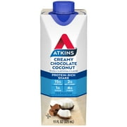 Atkins Creamy Chocolate Coconut Protein Shake, High Protein, Low Carb, 4 Count