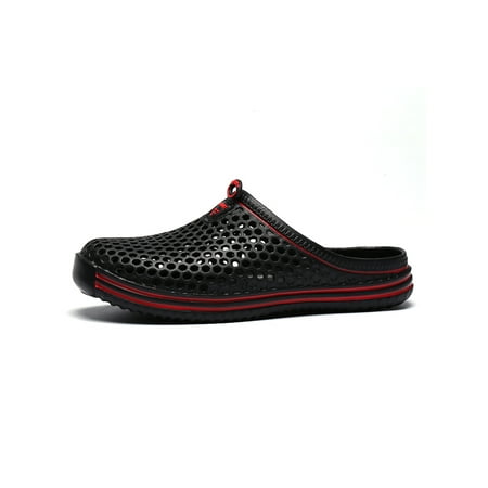 

Fangasis Women Men Clogs Casual Slides Backless Sandals Swimming Lightweight Slippers Black 8 Men