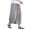 AB12 Grey, variant on Capri Pants For Mens Summer Solid Color Elastic Waist Straight Leg Trousers Lightweight Loose Fit Male Cropped Pants Black Size M