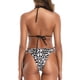 thumbnail image 4 of Traje de bikini con cuello halter,Conjunto de bikini para mujer Traje de baño de bikini de dos piezas estampado Conjunto de bikini Durabilidad mejorada, 4 of 6