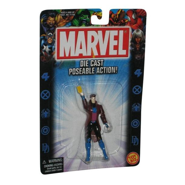 Marvel Comics XMen Gambit DieCast Poseable (2002) Toy Biz Mini Figure
