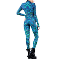 thumbnail image 4 of Michellecmm  Women Halloween Jumpsuit, Digital Print Long Sleeve Zip-Up Bodysuit, 4 of 8