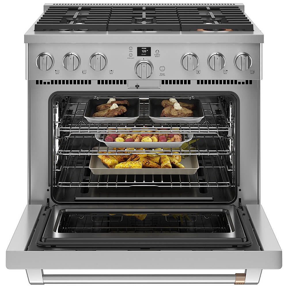 Cafe Cgy366p 36" Wide All-Gas Professional Range - Stainless Steel / Brushed Stainless