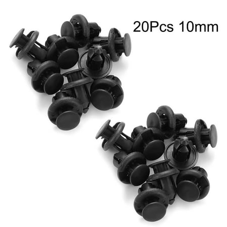 

20Pcs Plastic Bumper 8mm 10mm Hole Clips Push Pin Rivets Fastener Retainer 20PCS 10MM