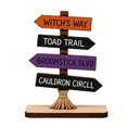 thumbnail image 2 of Halloween Tiered Tray Decor 5.5 Inch Spooky Witch Directional Wooden Sign Cute Halloween Decorations for Home Indoor Halloween Mantel Decor Halloween Party Display, 1 Pack, 2 of 6