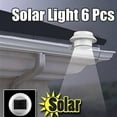 thumbnail image 2 of 2/4/6 pcs Outdoor Waterproof LED Solar Power garden Roof Fence Gutter Wall Lighting (White/Black), 2 of 11