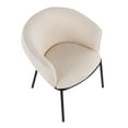 thumbnail image 6 of Lumisource Ashland Contemporary Chair in Black Steel and White Sherpa Fabric, 6 of 7