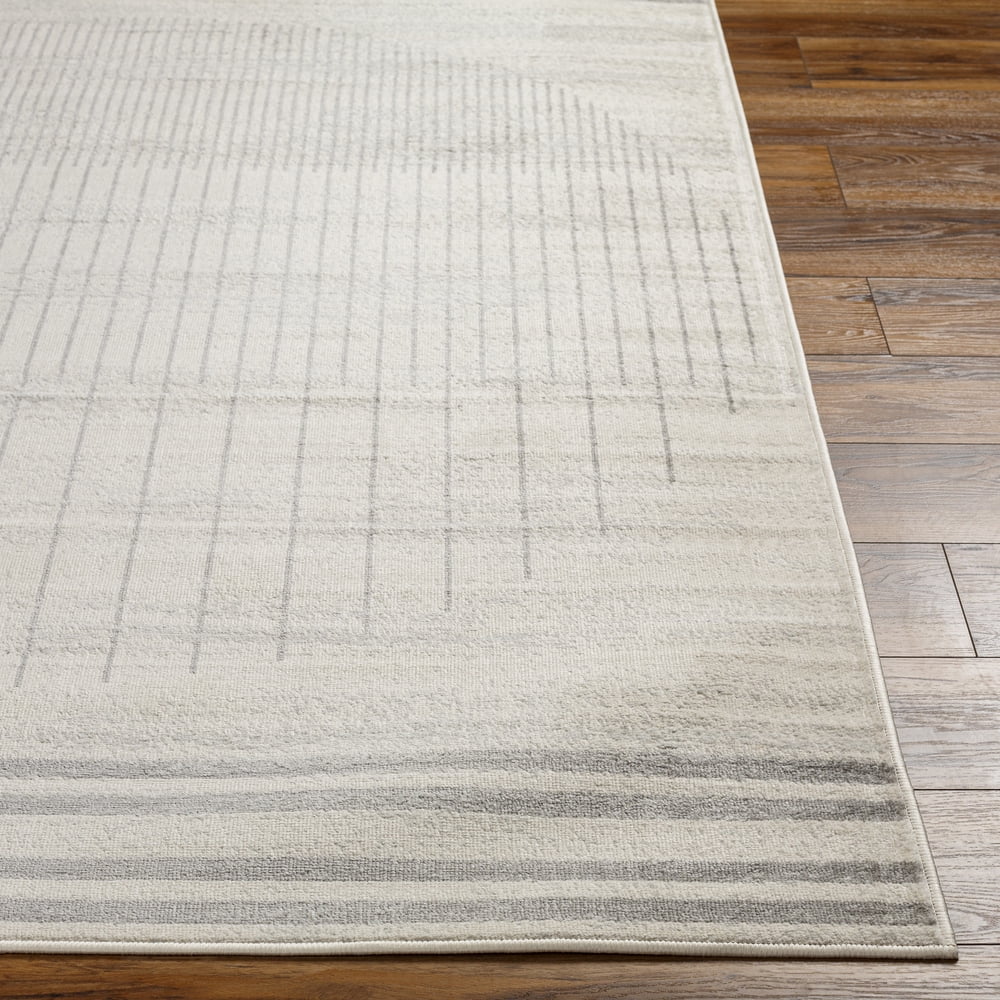 Livabliss Area Rugs for Living Room, 7ft Round Floransa Modern Cream Round Rug, Bedroom Dining Room Home Decor Stain Resistant Carpet (6'7" x 6'7")