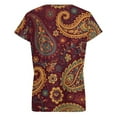 thumbnail image 6 of Vintage Paisley Floral Design Women's Blouse Short Sleeve Women's Top T-Shirt Spring Summer Clothes, 6 of 7