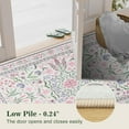 thumbnail image 6 of Wondo 8x10 Ft Pink Floral Area Rug - Machine Washable Low Pile Non-Slip Carpet, Boho Vintage Farmhouse Decor for Living Room, Bedroom, Nursery & Office, 6 of 9