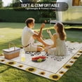 thumbnail image 4 of Sunflowers Outdoor Rug for Patio/Deck/Porch, Non-Slip Large Area Rug 5 x 7 Ft, Vintage Bee You Are My Sunshine Retro Indoor Outdoor Rugs Washable Area Rugs, Reversible Camping Rug Carpet Runner, 4 of 8