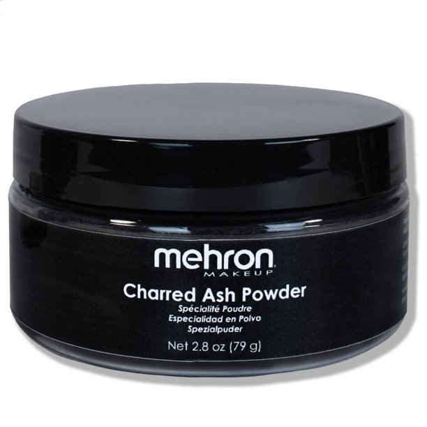 Maquillaje Mehron en polvo para efectos especiales, 80 ml, ceniza carbonizada
