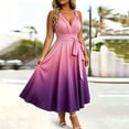 thumbnail image 6 of Levmjia Women's Plus Size Maxi Dress Summer Sleeveless V Neck Tie Waist A Line Dress with Pockets Casual Beach Vacation Long Dress, 6 of 8