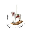 thumbnail image 3 of Christmas Ornament, Vintage Christmas Decoration, Resin Rocking Horse Pendant for Holiday Tree Decor, Small Dimensional Festive Ornament for Home, Wedding, Party, White Green Red, 3 of 6