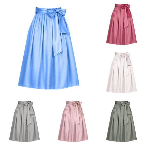 AWZXDE Summer Womens Skirts Solid Oktoberfest Apron Skirt Half Waist Skirt Holiday Outfit