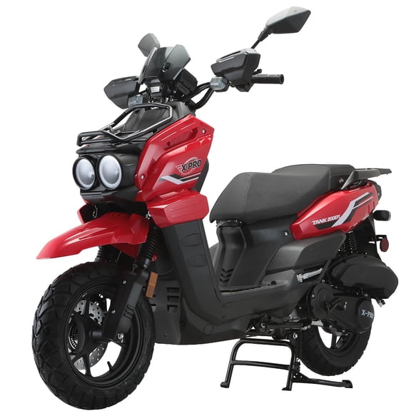 X‑Pro Tank 200 EFI 200 Gas Moped with EFI, Automatic Transmission, 12" Alloy Wheels, LED Lights & LCD Display