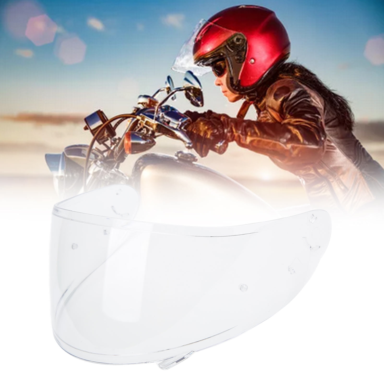 Visière De Casque - Protection Solaire Pour Casque - Style Rétro - Avec Triple Clip - Accessoire De Casque Facile à Installer Pour Motocross Et Demi-visage