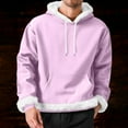 thumbnail image 6 of Sherpa Hoodies for Men with Front Pocket Fleece Lined Sweatshirts Mens Trendy Solid Color Long Sleeve Pullover Thermal Warm Christmas Hoodie Tops, 6 of 8