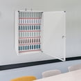 thumbnail image 4 of Loyalheartdy 72-Slots Aluminum Alloy Cell Phones Storage Cabinet Portable Clear Cell Phones Pocket Box Multi-Person Cell Phone Holder Box w/Lock & Handle for Office Classroom 14.37*7.48*29.3in, 4 of 12