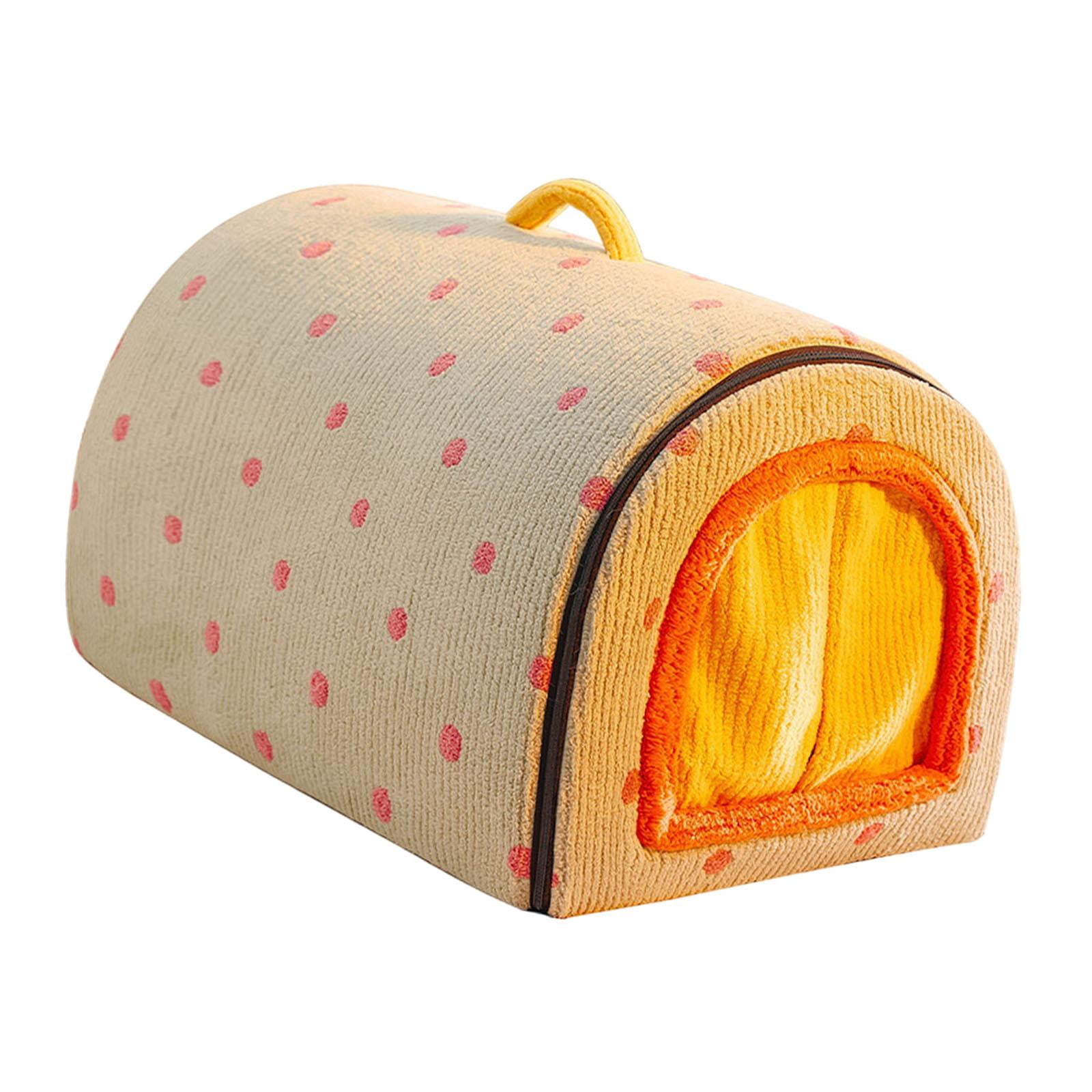 Bvdfgk Cat Cave Bed Dog House Pet Tent 2 Ways Use Detachable Washable Reusable Portable XL Cyan Blue