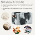 thumbnail image 6 of WOBOGO Watercolor Style Black Wolf Square Storage Basket with Waterproof Canvas and PE Lining Durable PU Leather Handles 14.2×10.2×8.3in, 6 of 9