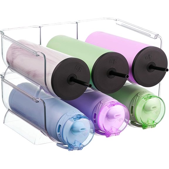 Plastic Stackable Water Bottle Holder Bin
