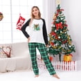 thumbnail image 3 of Bigfoot-Themed Family Matching Christmas Pajamas with Green Plaid Pants, Sizes NB to 6XL with Pet Outfit, 3 of 7